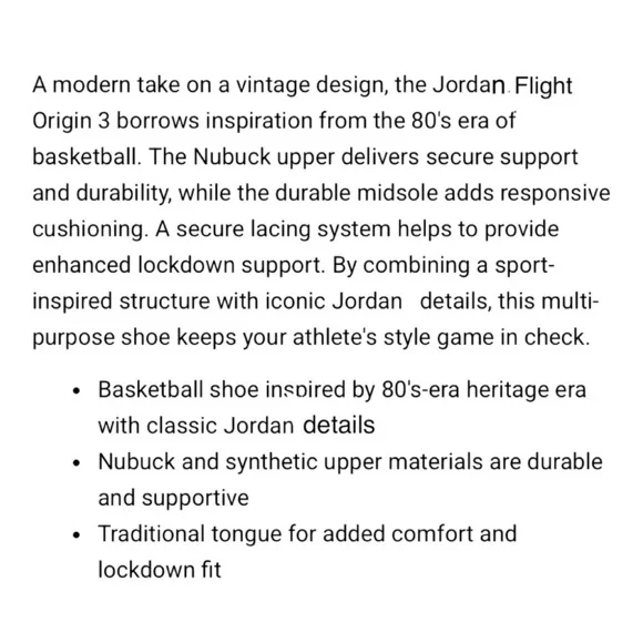 Nike-Jordan Flight Origin 3 Sneaker (Toddler-EUC) - Picture 7 of 8